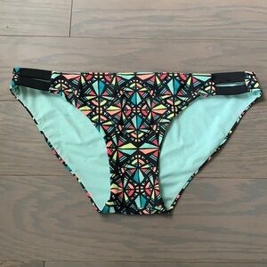 New Sundazed Geo Print Strappy Bikini Bottoms